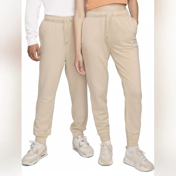 Nike sportswear club fleece womens cream Large sweatpants nwt - Picture 3 of 5